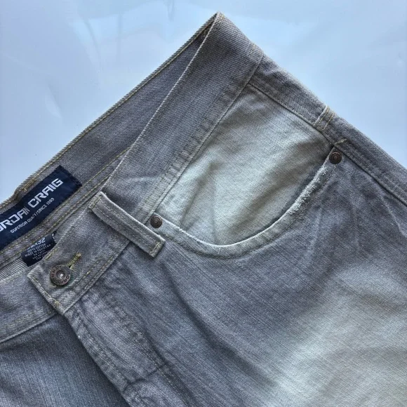 Jordan Craig Jeans Men’s 38x32 Stonewash Gray Denim Streetwear Baggy Grunge - Picture 9 of 16